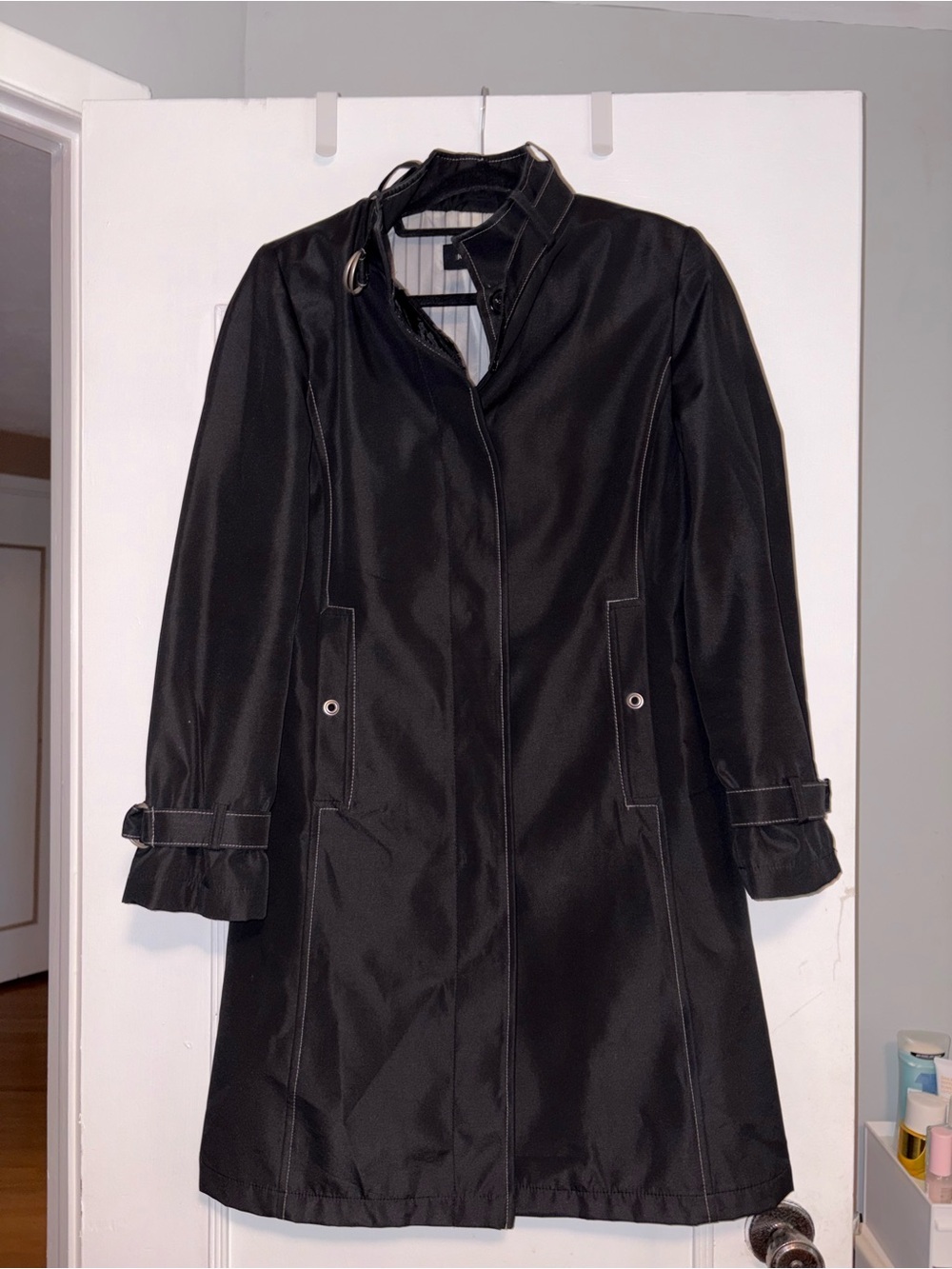 Jones New York Classic Black Women's Trench Coat